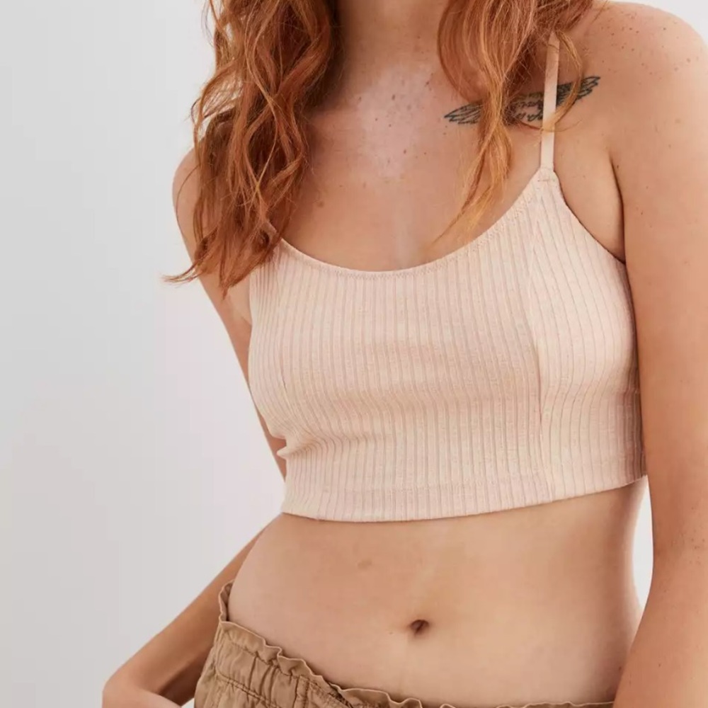 AERIE CHILL RIBBED LONGLINE BRALETTE